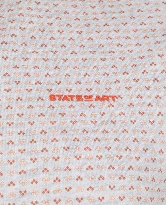 State of Art polo print grijs rood