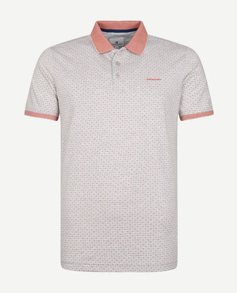 State of Art polo print grijs rood