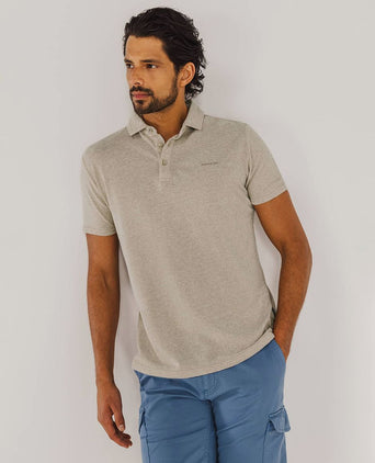 State of Art poloshirt piqué melange beige