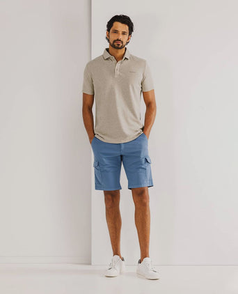 State of Art poloshirt piqué melange beige