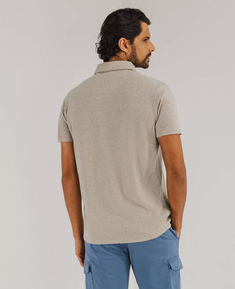 State of Art poloshirt piqué melange beige