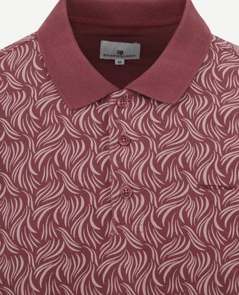 State of Art poloshirt print roze | Regular-fit