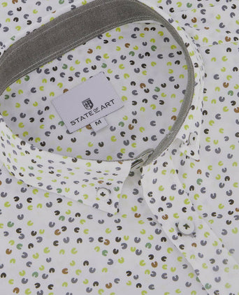 State of Art short sleeve overhemd print groen | Regular-fit