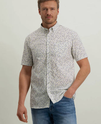 State of Art short sleeve overhemd print groen | Regular-fit