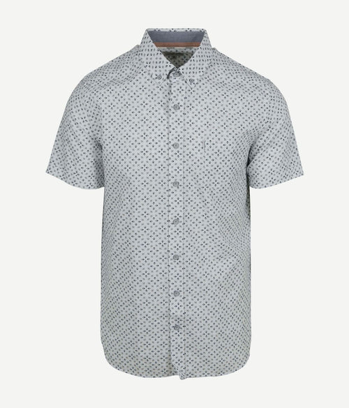 State of Art short sleeve overhemd print wit | Regular-fit