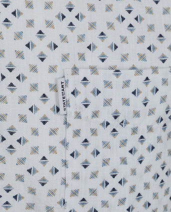 State of Art short sleeve overhemd print wit | Regular-fit