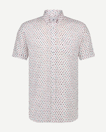State of Art short sleeve overhemd print wit | Regular-fit