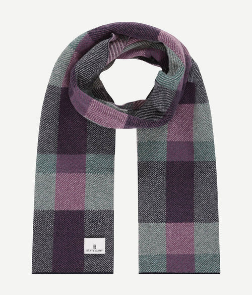 State of Art sjaal lamswol paars