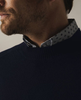 State of Art trui structure donkerblauw | Regular-fit