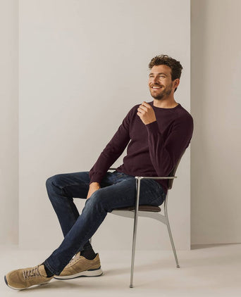 State of Art trui structure contrast bordeaux | Regular-fit