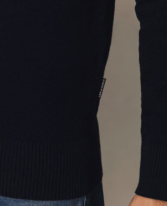 State of Art trui structure donkerblauw | Regular-fit