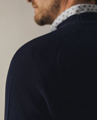 State of Art trui structure donkerblauw | Regular-fit
