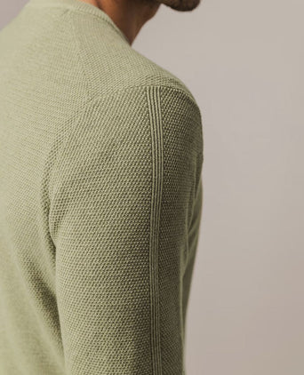 State of Art trui structure v-neck groen | Regular-fit