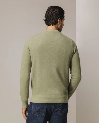 State of Art trui structure v-neck groen | Regular-fit