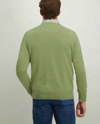 State of Art trui v-hals groen | Regular-fit