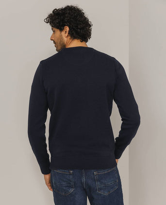 State of Art trui wol blend donkerblauw | Regular-fit