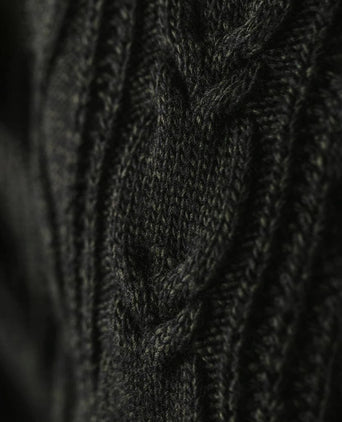 State of Art vest heavy cable wolmix donkergroen | Regular-fit