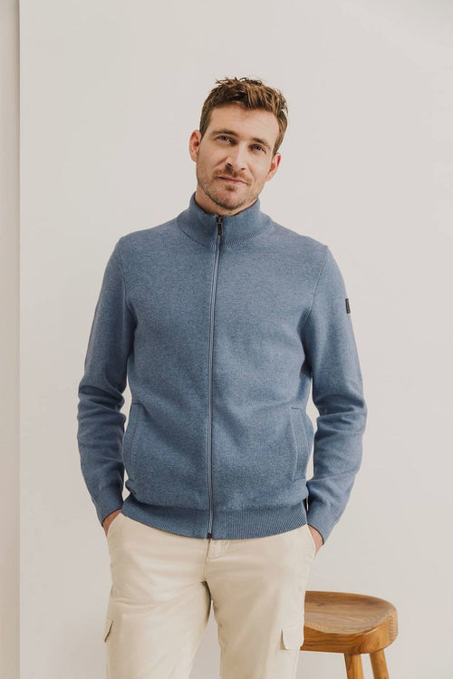 State of Art vest katoen blauw | Regular-fit