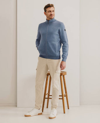 State of Art vest katoen blauw | Regular-fit