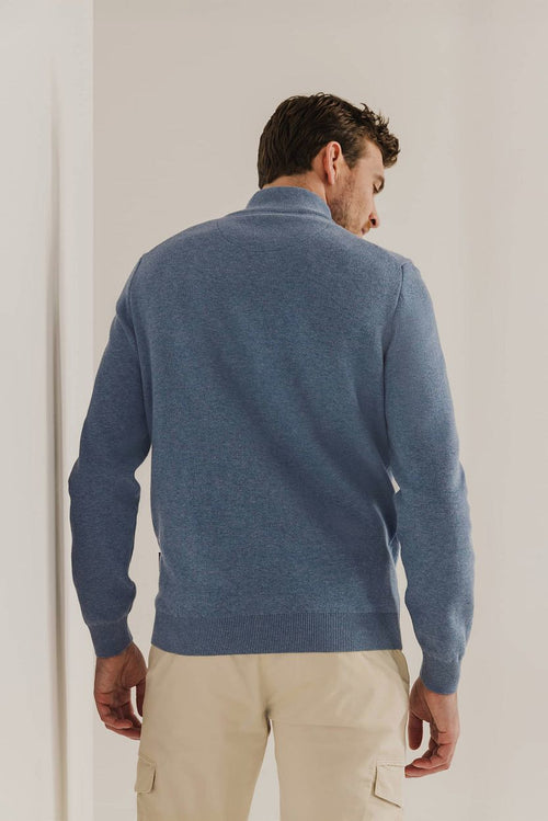 State of Art vest katoen blauw | Regular-fit