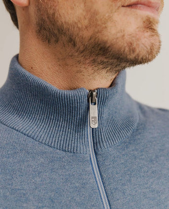 State of Art vest katoen blauw | Regular-fit