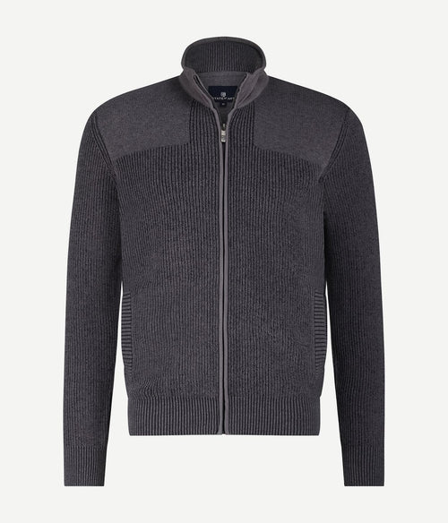 State of Art vest structure contrast antraciet | Regular-fit