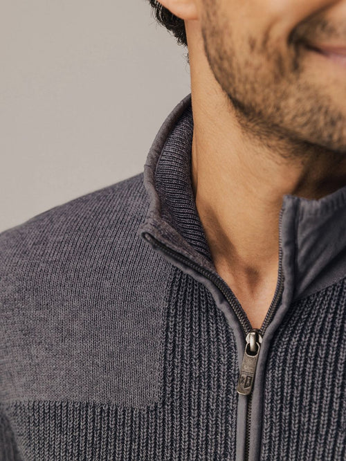 State of Art vest structure contrast antraciet | Regular-fit