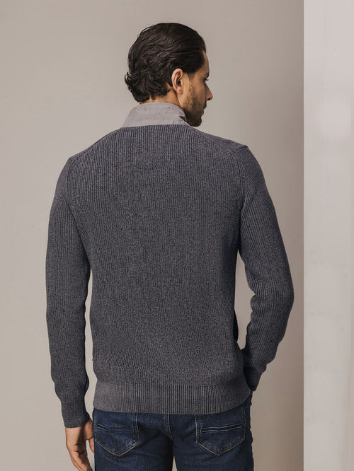 State of Art vest structure contrast antraciet | Regular-fit