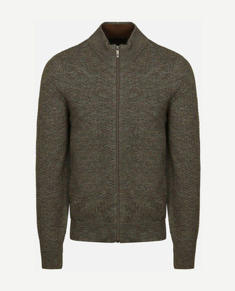 Vest structure melange bruin