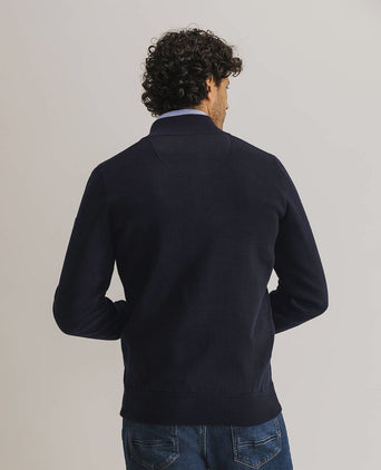 State of Art vest wol blend donkerblauw | Regular-fit