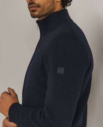 State of Art vest wol blend donkerblauw | Regular-fit