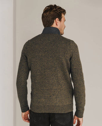 State of Art vest zip structuur bruin | Regular-fit