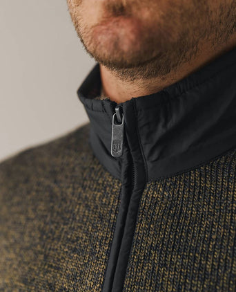 State of Art vest zip structuur bruin | Regular-fit