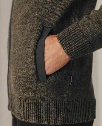 State of Art vest zip structuur bruin | Regular-fit