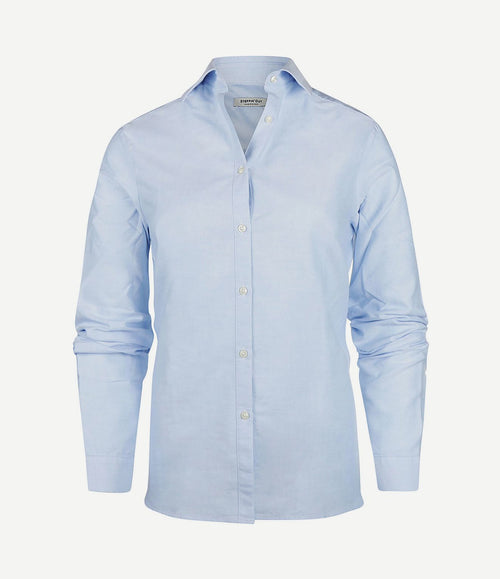 Blouse bibi Oxford lichtblauw