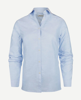 Steppin' Out blouse bibi Oxford lichtblauw | Regular-fit