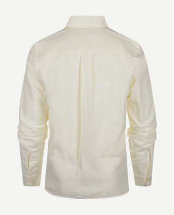 Steppin' Out blouse bibi Oxford streep dames geel | Regular-fit