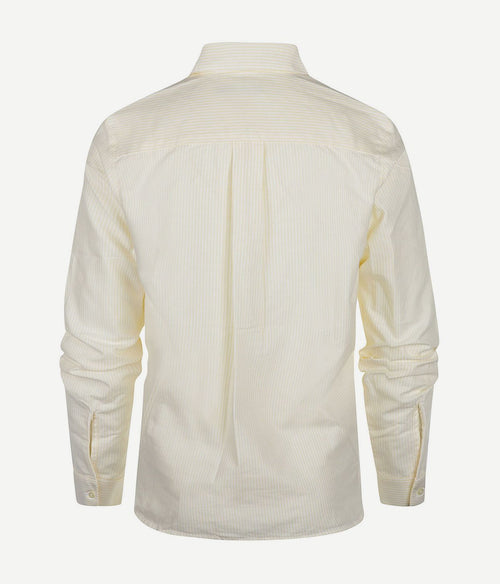 Steppin' Out blouse bibi Oxford streep dames geel | Regular-fit