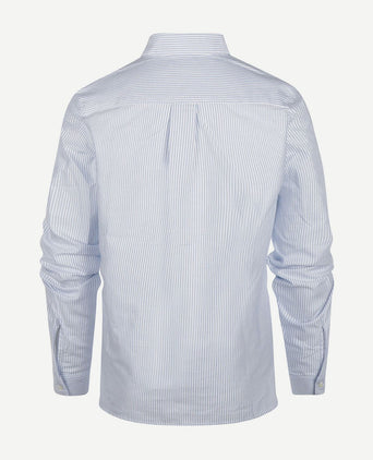 Steppin' Out blouse bibi Oxford streep dames lichtblauw | Regular-fit