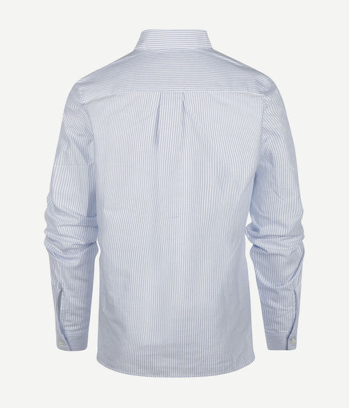 Steppin' Out blouse bibi Oxford streep dames lichtblauw | Regular-fit