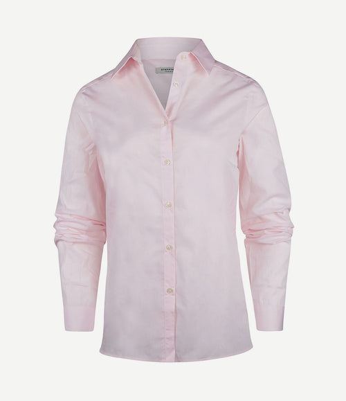 Blouse bibi poplin dames lichtroze