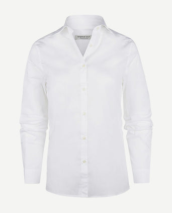Steppin' Out blouse bibi poplin wit | Regular-fit