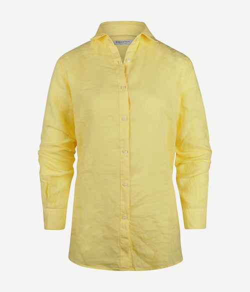 Steppin' Out blouse dames lotte linnen lichtgeel | Regular-fit