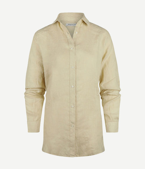 Steppin' Out blouse dames lotte linnen sand | Regular-fit