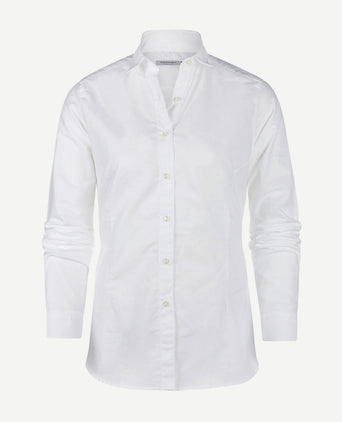 Steppin' Out blouse lauren Oxford dames lichtblauw | Slim-fit