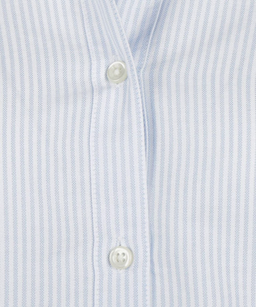 Steppin' Out blouse lauren Oxford gestreept light blue | Regular-fit