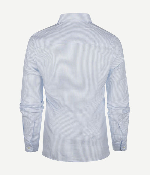 Steppin' Out blouse lauren Oxford gestreept light blue | Regular-fit