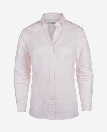 Blouse lauren Oxford strepen roze