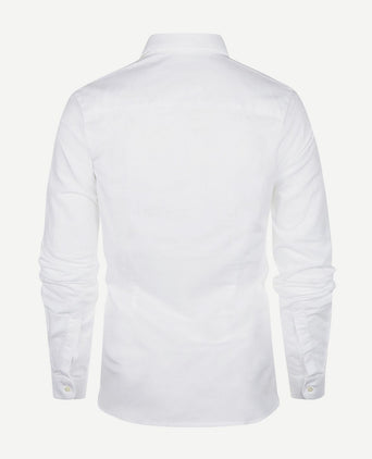 Steppin' Out blouse lauren Oxford wit | Slim-fit