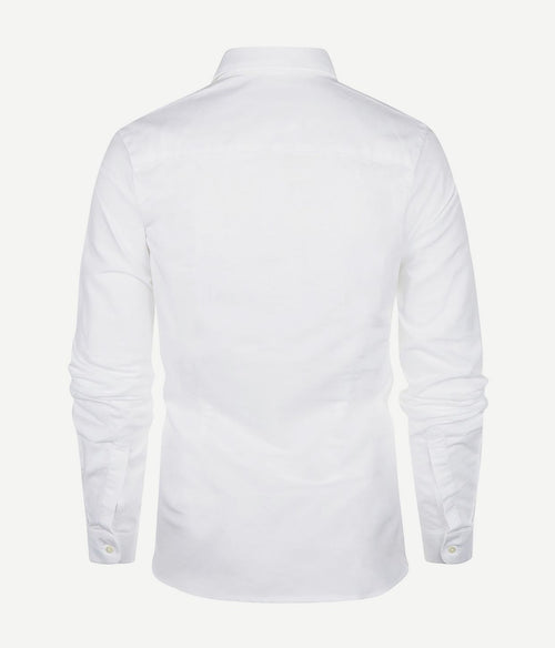 Steppin' Out blouse lauren Oxford wit | Slim-fit